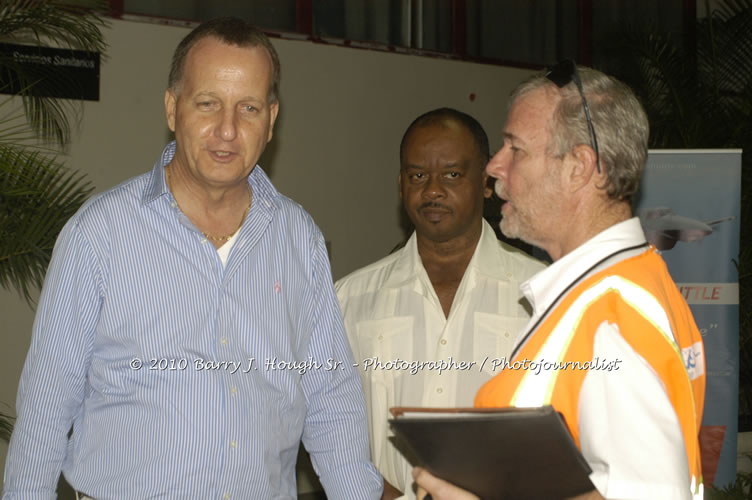 Jamaica Air Shuttle Launch @ MBJ Airports Limited, Wednesday, January 20, 2010, Sangster International Airport, Montego Bay, St. James, Jamaica W.I. - Photographs by Net2Market.com - Barry J. Hough Sr, Photographer/Photojournalist - The Negril Travel Guide - Negril's and Jamaica's Number One Concert Photography Web Site with over 40,000 Jamaican Concert photographs Published -  Negril Travel Guide, Negril Jamaica WI - http://www.negriltravelguide.com - info@negriltravelguide.com...!