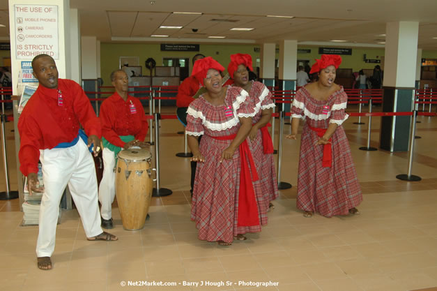 Minister of Tourism, Hon. Edmund Bartlett - Director of Tourism, Basil Smith, and Mayor of Montego Bay, Councillor Charles Sinclair Launch of Winter Tourism Season at Sangster International Airport, Saturday, December 15, 2007 - Sangster International Airport - MBJ Airports Limited, Montego Bay, Jamaica W.I. - Photographs by Net2Market.com - Barry J. Hough Sr, Photographer - Negril Travel Guide, Negril Jamaica WI - http://www.negriltravelguide.com - info@negriltravelguide.com...!