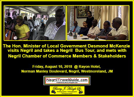 The Hon. Minister of Local Government Desmond McKenzie visits Negril. The Hon. Minister of Local Government Desmond McKenzie visits Negril.