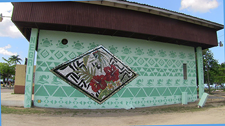 >Artistic Mural Beautifying Wall at Negril Community Centre…! >Artistic Mural Beautifying Wall at Negril Community Centre…!