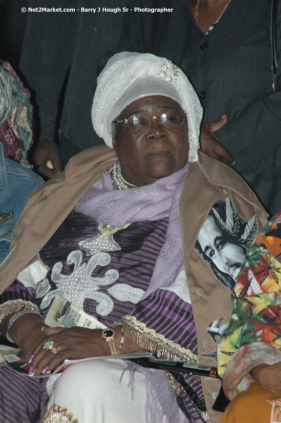 Cedella Booker - Bob Marley's Mother - Smile Jamaica, Nine Miles, St Anns, Jamaica - Saturday, February 10, 2007 - The Smile Jamaica Concert, a symbolic homecoming in Bob Marley's birthplace of Nine Miles - Negril Travel Guide, Negril Jamaica WI - http://www.negriltravelguide.com - info@negriltravelguide.com...!